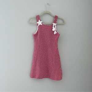 Vintage Red and White Checkered Gingham Sleeveless Sundress size 10